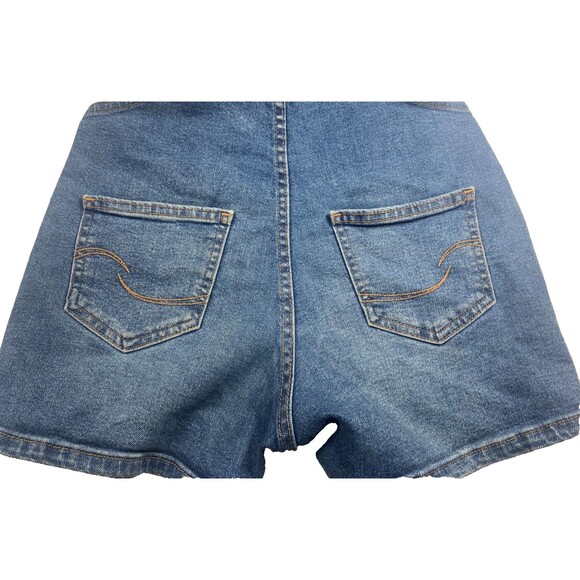 Levi Strauss Signature Gold Girl's Size M Shortall Blue Jean Denim - Picture 10 of 10